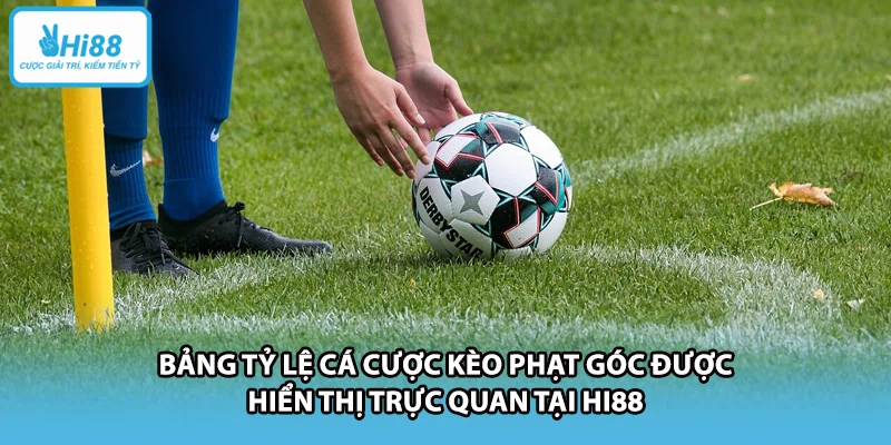 Bảng tỷ lệ cá cược kèo phạt góc được hiển thị trực quan tại HI88